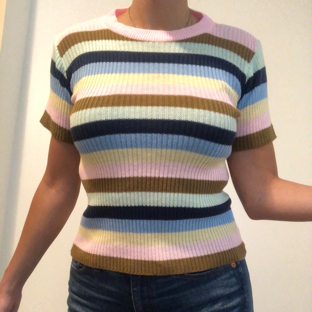 Striped Sweater T Shirt